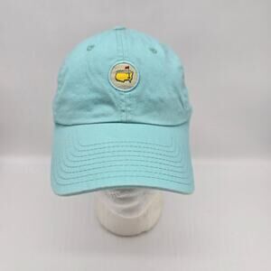 Masters Magnolia Lane Golf  Hat Cap Adjustable Strap Cotton Light Blue One Size